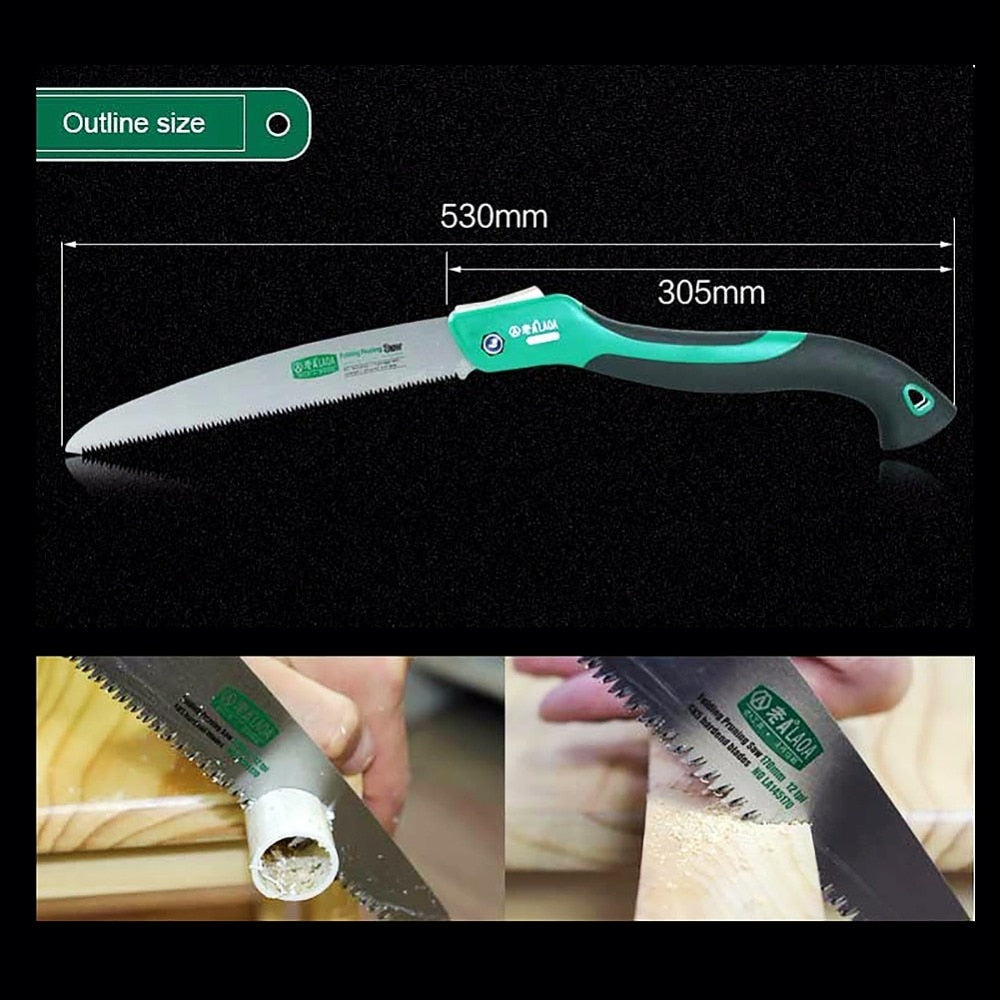 LAOA Camping Foldable Saw Portable Secateurs Gardening Pruner 10 Inch Tree Trimmers Camping Tool for Woodworking Saw Trees