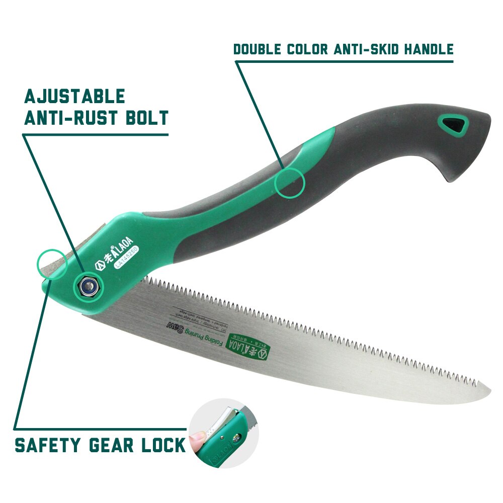 LAOA Camping Foldable Saw Portable Secateurs Gardening Pruner 10 Inch Tree Trimmers Camping Tool for Woodworking Saw Trees