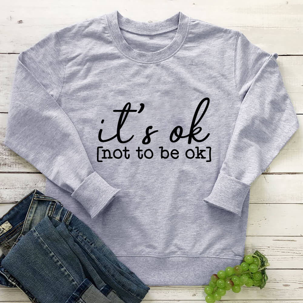 It's okay mental health themed hoodie