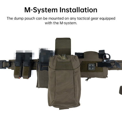 Tactical MOLLE Dump Pouch – Folding Magazine Recovery Bag, Hunting Waist Belt Multi-Purpose Recycling Pouch