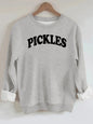Letter printed round neck fleece hoodie