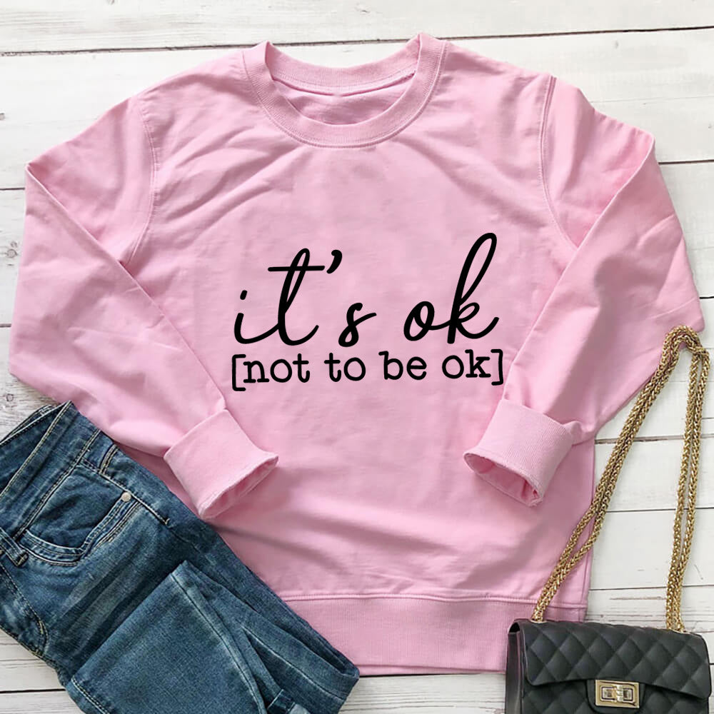 It's okay mental health themed hoodie