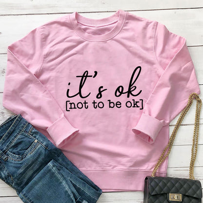 It's okay mental health themed hoodie