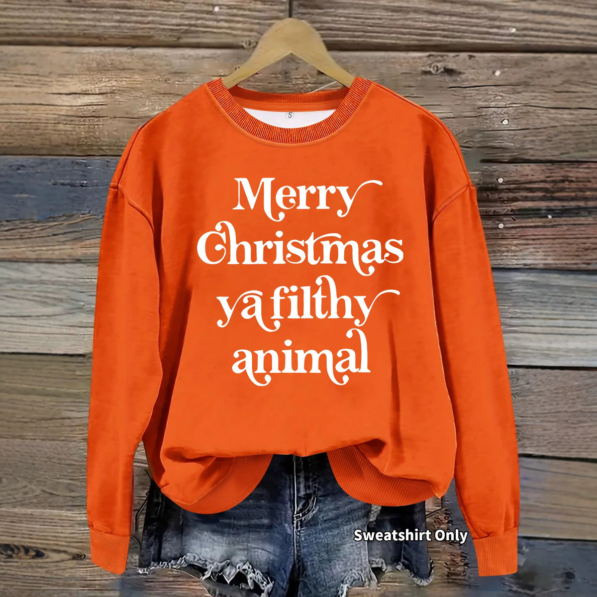 Letter printed long sleeved hoodie