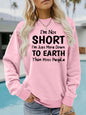 Round neck fleece hoodie