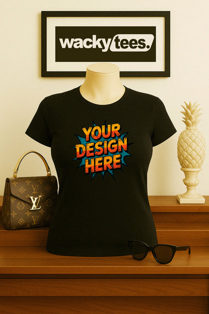 Your Custom Design - Logo - Portrait - Text - Artwork Digitally Printed Premium Graphic Tee Shirt
