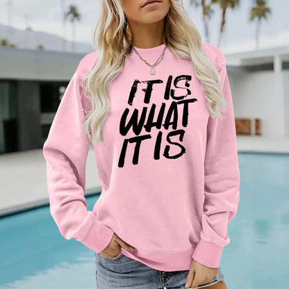 Loose velvet sweatshirt