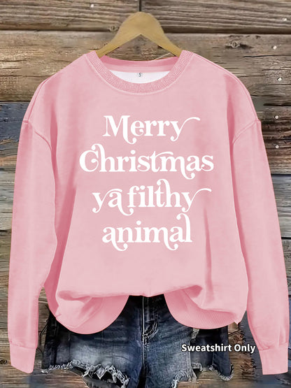 Letter printed long sleeved hoodie