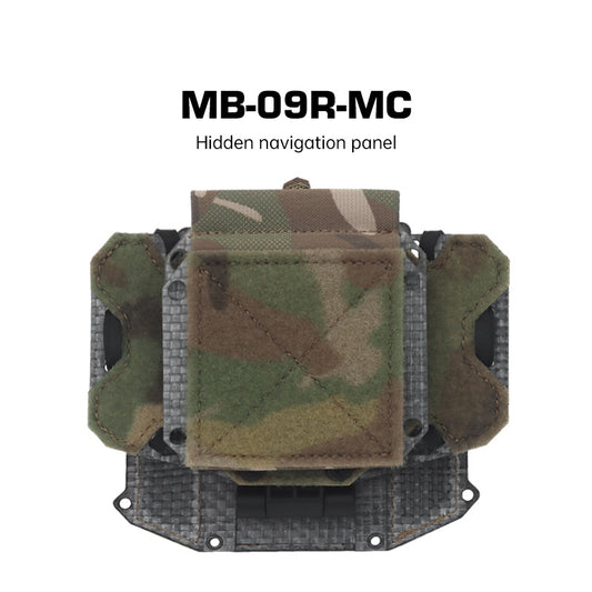 Tactical Concealed Phone Holder – Height Adjustable Foldable Navigation Board with Removable Hook & Loop Panel, Airsoft