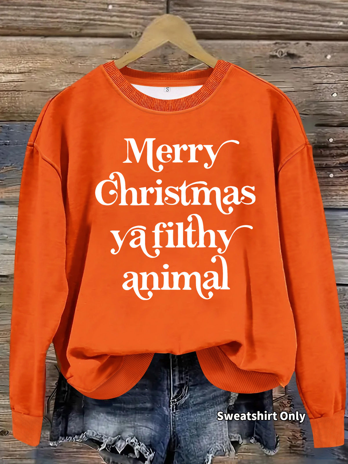 Letter printed long sleeved hoodie