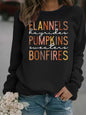 Letter printed loose women's fleece hoodie