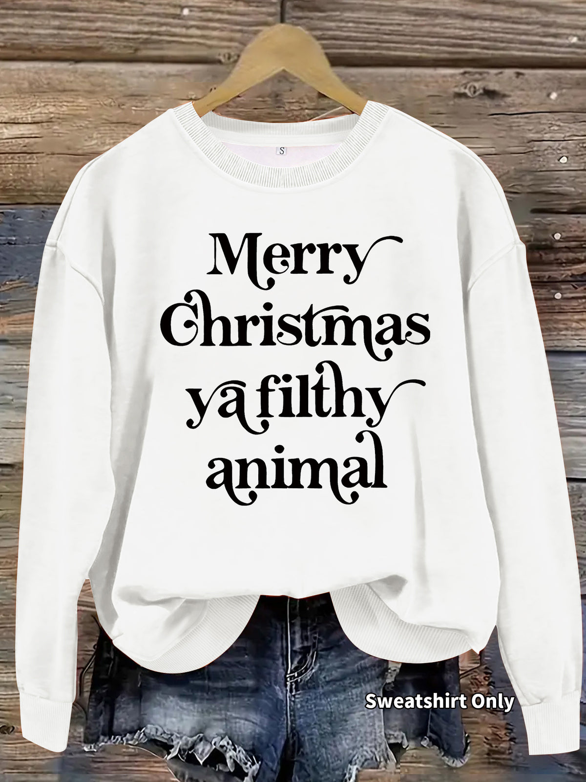 Letter printed long sleeved hoodie