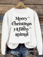 Letter printed long sleeved hoodie
