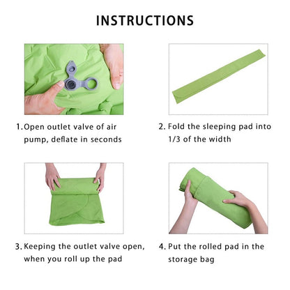 Air Mattress Sleeping Mat Outdoor Camping Pad Waterproof Inflatable Mattress Cushion for Backpacking Hiking Travel Beach