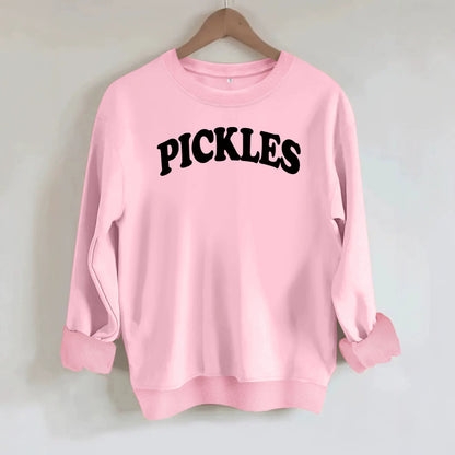 Letter printed round neck fleece hoodie
