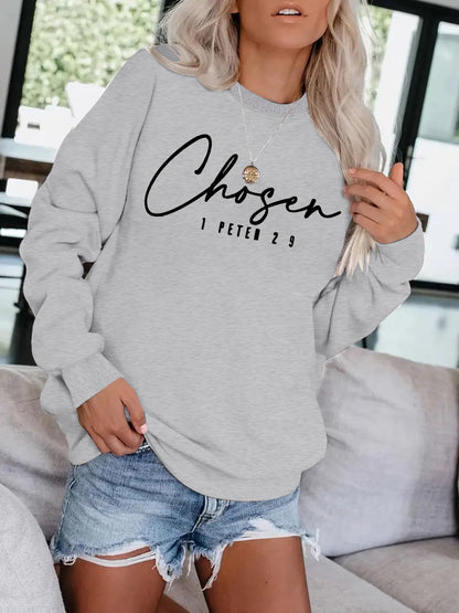 Loose velvet sweatshirt