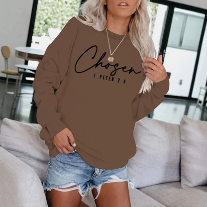 Loose velvet sweatshirt