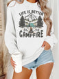 Loose velvet sweatshirt