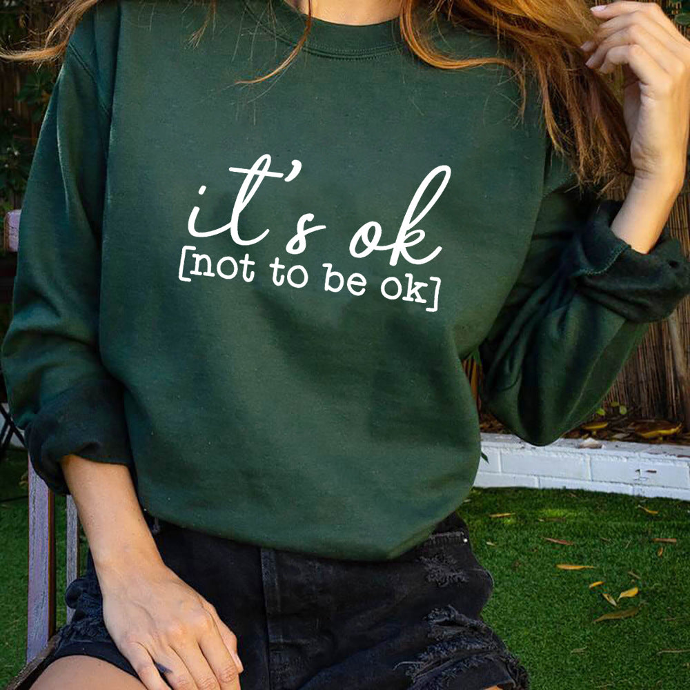 It's okay mental health themed hoodie