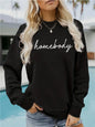 Round neck fleece hoodie