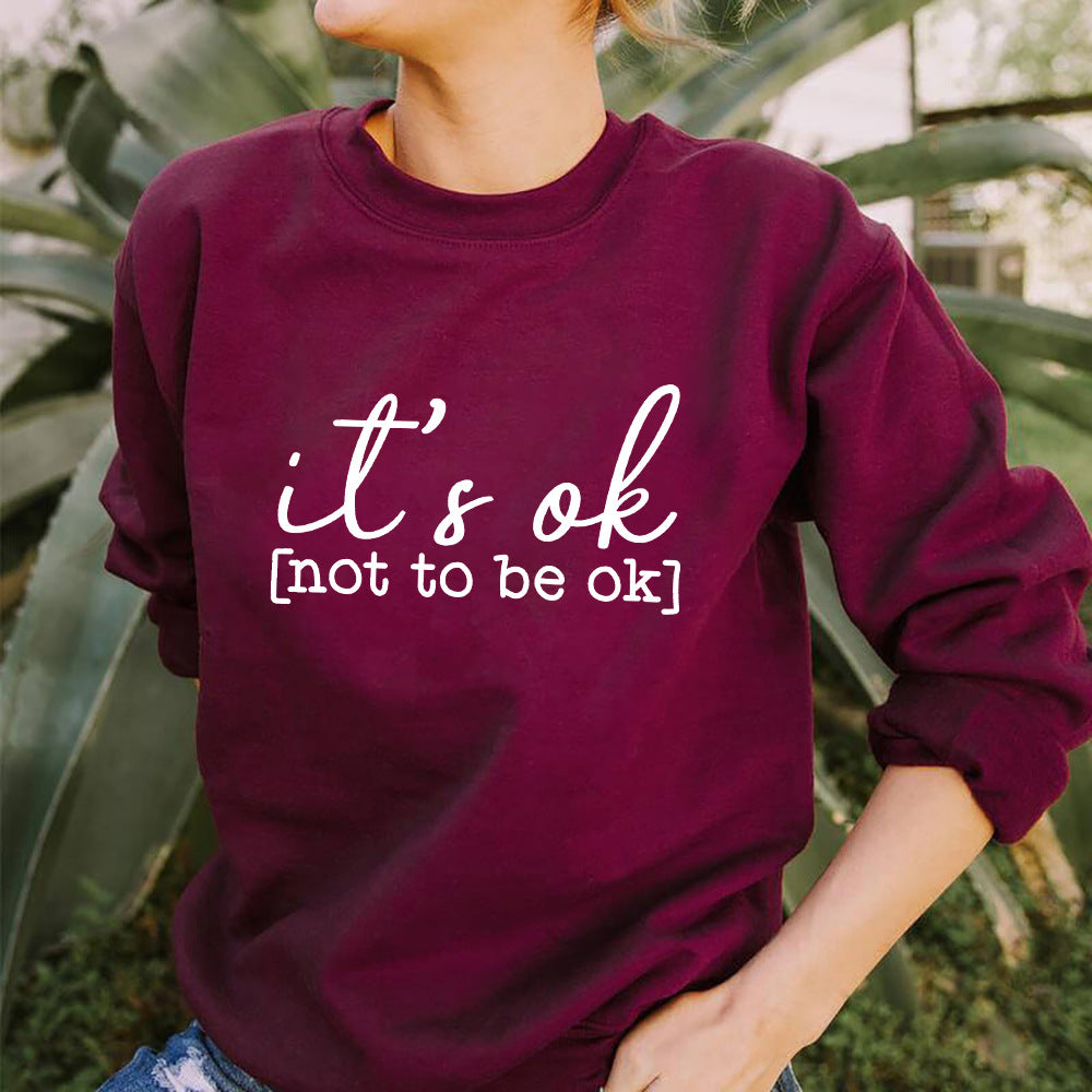 It's okay mental health themed hoodie
