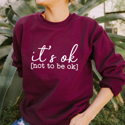 It's okay mental health themed hoodie