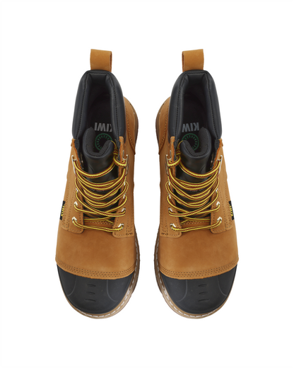 Kiwi Premium Wheat Nubuck 6" Steel Toe Waterproof Cap-Toe Work Boots [64000]