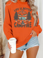 Loose velvet sweatshirt