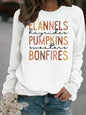 Letter printed loose women's fleece hoodie