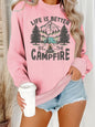 Loose velvet sweatshirt