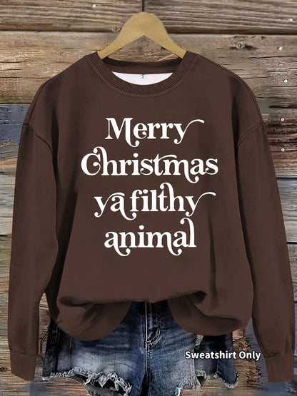 Letter printed long sleeved hoodie