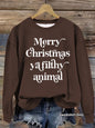 Letter printed long sleeved hoodie