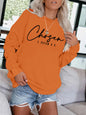 Loose velvet sweatshirt