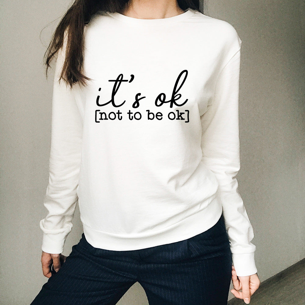 It's okay mental health themed hoodie