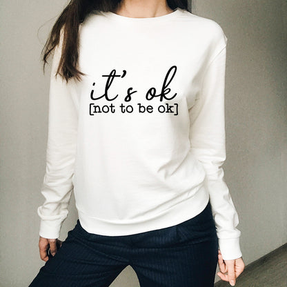 It's okay mental health themed hoodie