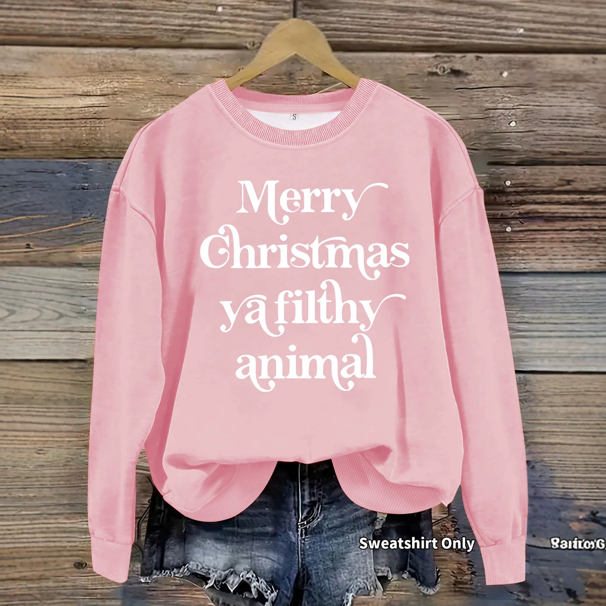 Letter printed long sleeved hoodie