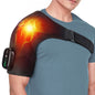 Massage Shoulder Support with Touchscreen Controller, Rechargeable Vibrating Heat Therapy Shoulder Massager Belt