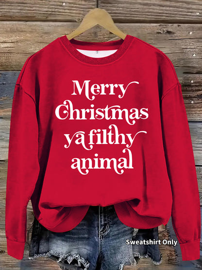 Letter printed long sleeved hoodie