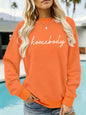 Round neck fleece hoodie
