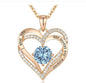 Fashionable Rose Gold and Silver Color Pendant Necklace for Women, Elegant OL Style, High-End Personalized Jewelry