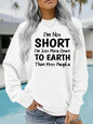 Round neck fleece hoodie