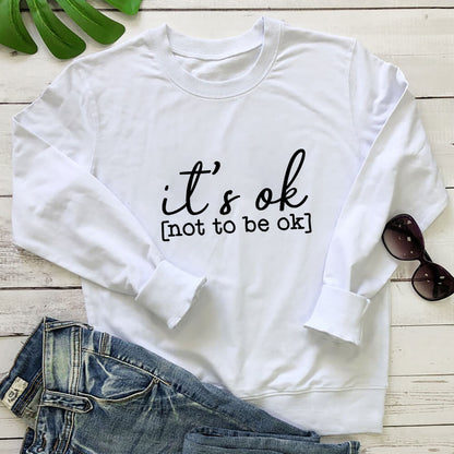 It's okay mental health themed hoodie