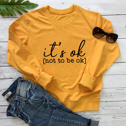 It's okay mental health themed hoodie