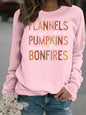 Letter printed loose women's fleece hoodie
