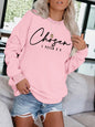 Loose velvet sweatshirt