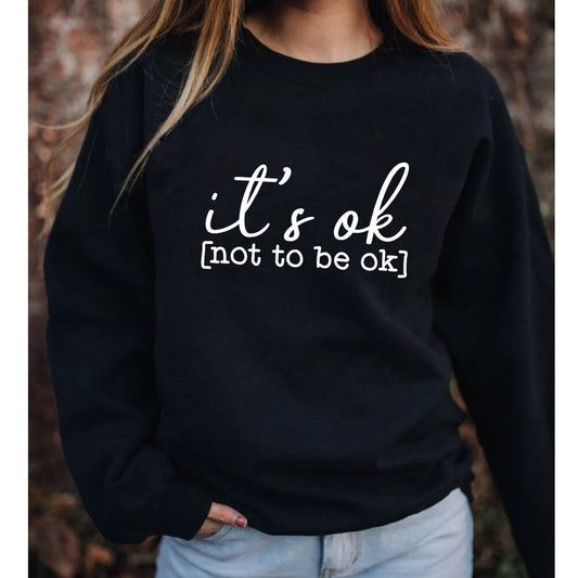 It's okay mental health themed hoodie