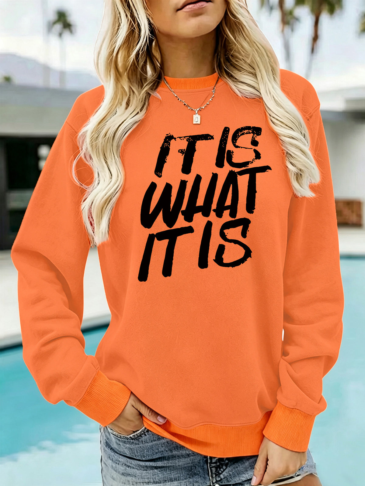 Loose velvet sweatshirt