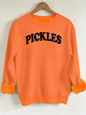 Letter printed round neck fleece hoodie