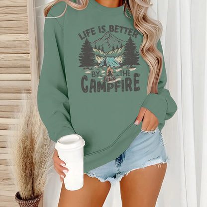 Loose velvet sweatshirt