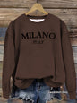Round neck hoodie for women